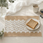 CouldNook Jute Lace Table Runner - Aesthetic Vintage Placemat