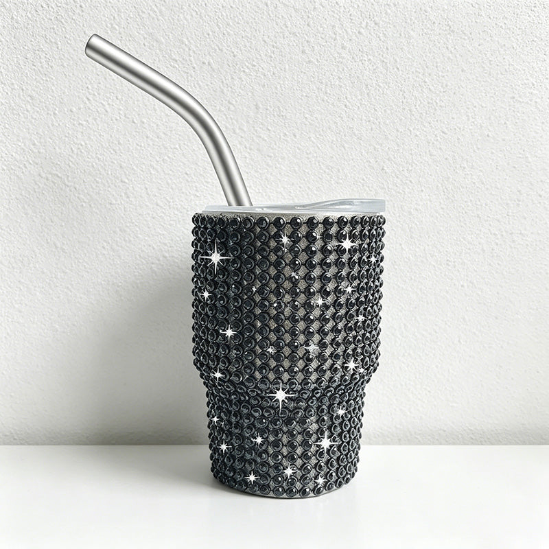 CouldNook 3oz Rhinestone Shot Glasses-Stainless Steel Vacuum Insulated Tumbler with Straw