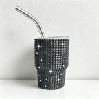 CouldNook 3oz Rhinestone Shot Glasses-Stainless Steel Vacuum Insulated Tumbler with Straw