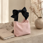 CouldNook Bow Canvas Shopping Bag - Aesthetic Large Capacity Tote
