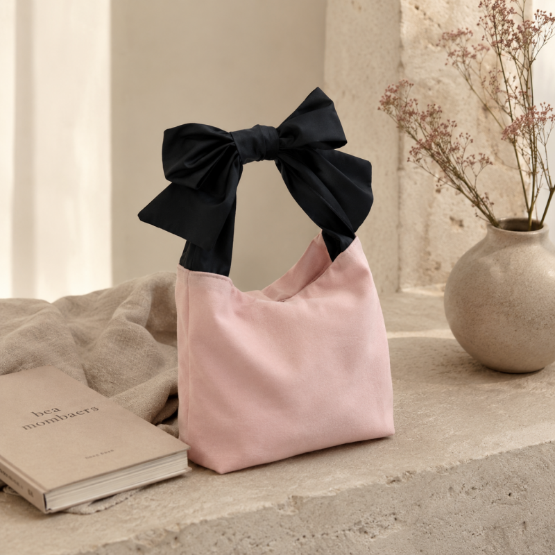 CouldNook Bow Canvas Shopping Bag - Aesthetic Large Capacity Tote