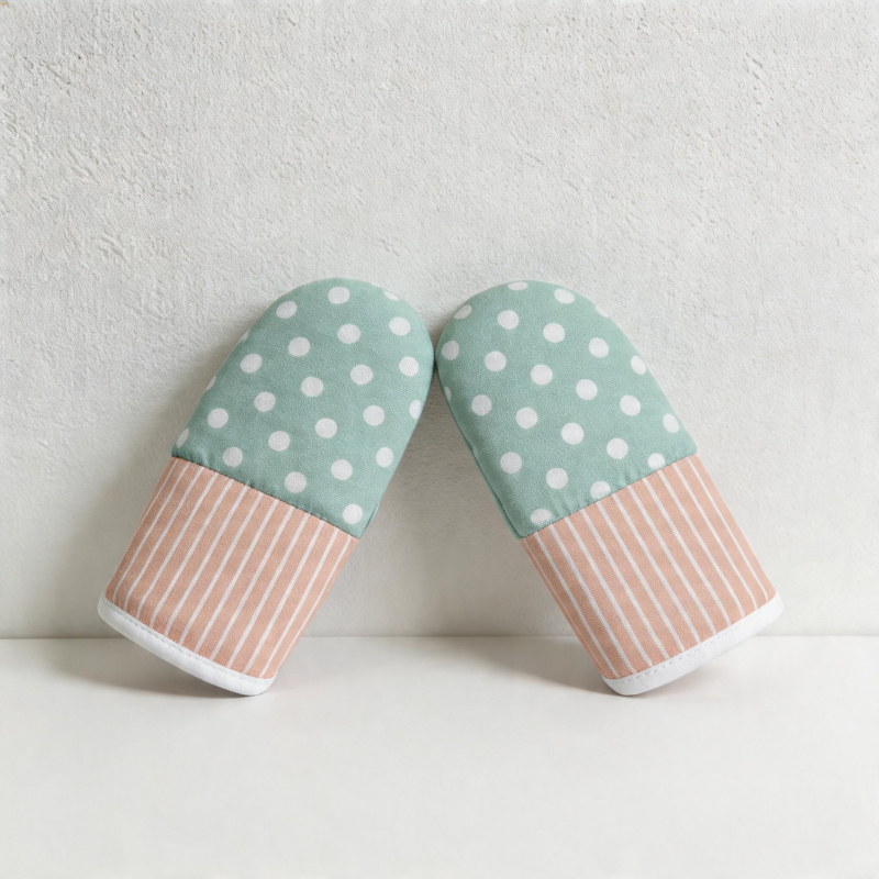 CouldNook Pastel Printed Oven Mitt - Cute Cottagecore Baking Glove