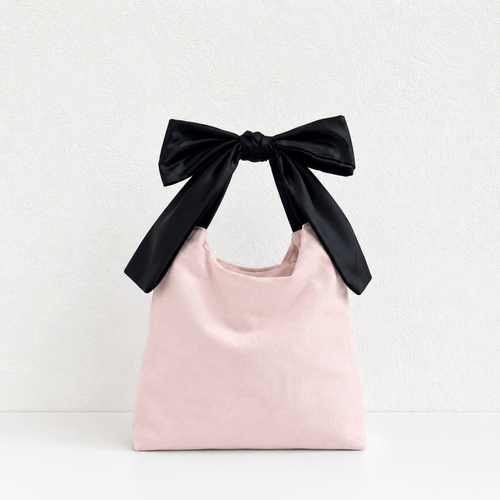CouldNook Bow Canvas Shopping Bag - Aesthetic Large Capacity Tote