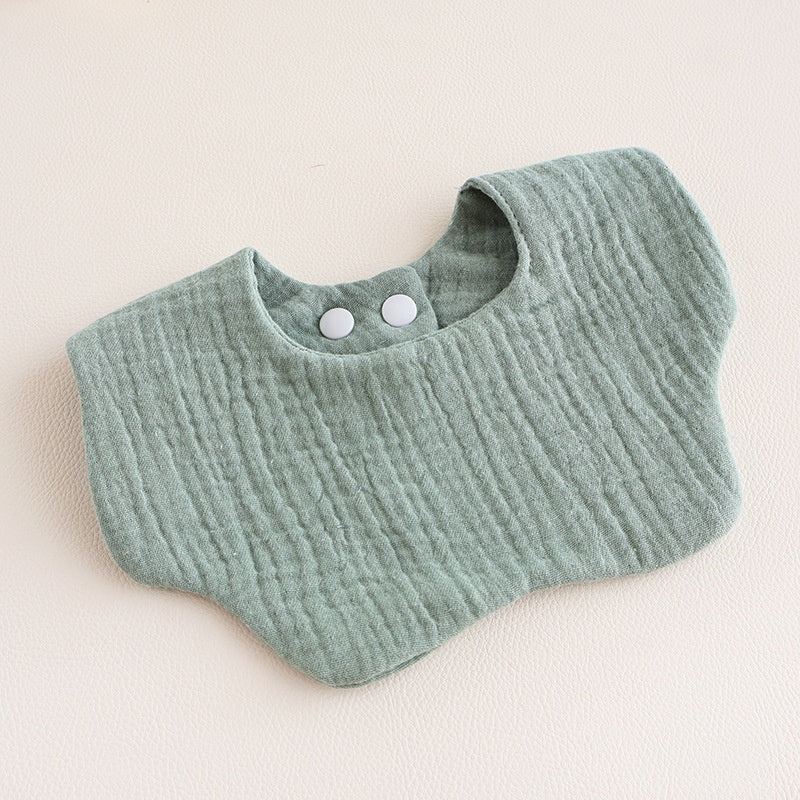 CouldNook Premium Muslin Cotton Baby Bib - Solid Morandi Petal Drool Apron(set of 10)
