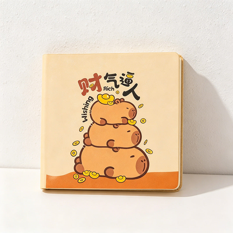CouldNook Kawaii Square Pocket Notebook - Faux Leather Blank Journal