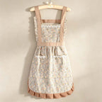 Floral Princess Apron - Polyester Backband Kitchen Apron