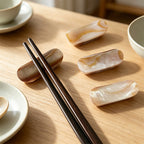 CouldNook Natural Shell Chopstick Rest - Nautical Tabletop Accessory