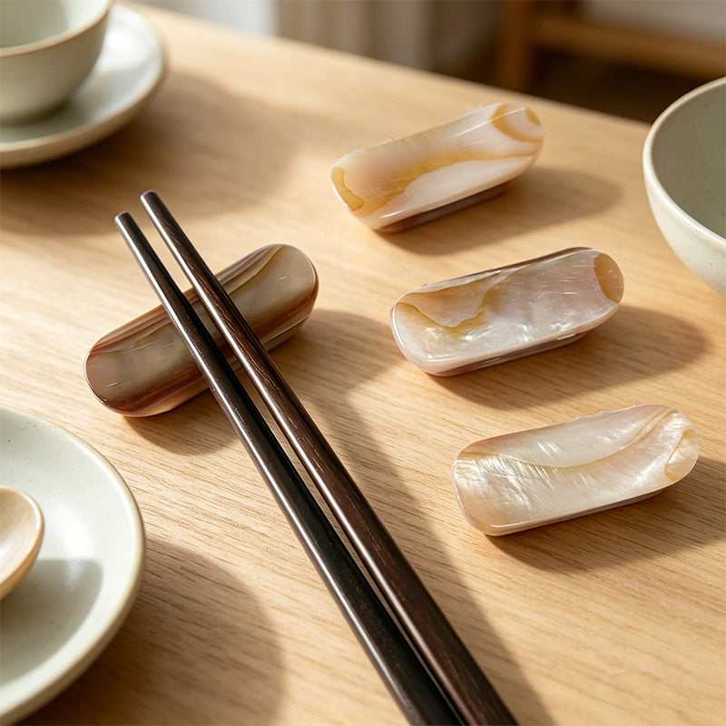 CouldNook Natural Shell Chopstick Rest - Nautical Tabletop Accessory