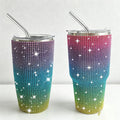 CouldNook 20/30oz Rhinestone Tumbler-Stainless Steel Vacuum Insulated Ice Tumbler with Straw