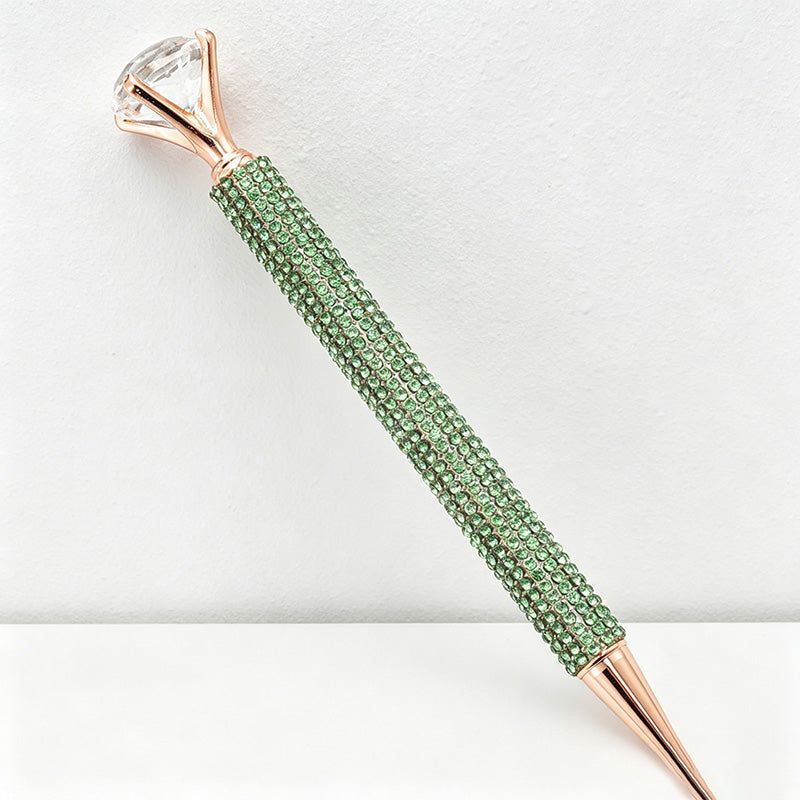 CouldNook Pen-Luxury Large Diamond Top Rhinestone Paved Twist Metal Ballpoint Pen Bling Gift Pen for Office School Wedding(5PCS)