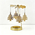 Rotating Carousel Candle Holder Candle Making Kits - Golden Spinning Tealight Carousel