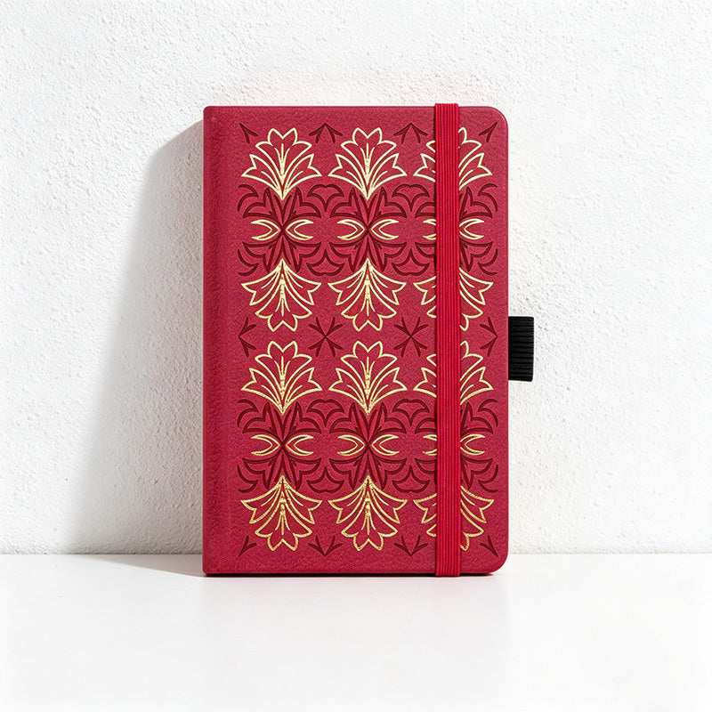 CouldNook Premium A6 Pocket Notebook - Gold Foil Faux Leather Journal