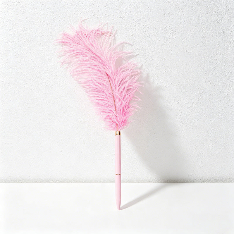 CouldNook Pen-Vintage Ostrich Feather Ballpoint Pen Elegant Gift Pen for Wedding Office Graduation