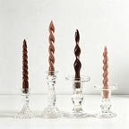 Spiral Taper Candle Set - Set Of 4 Assorted Twisted Candles in Gift Box