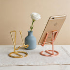 CouldNook Minimalist Metal Wire Phone Stand - Desk Holder & Business Card Display
