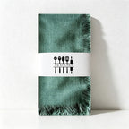 CouldNook Fringed Cotton Linen Napkin - Rustic Wabi-Sabi Dining Cloth