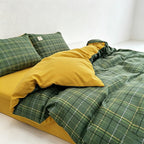 CouldNook Vibrant Plaid Duvet Cover - Ultra-Soft Washed Cotton Feel Bedding