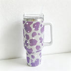 CouldNook 40oz Rhinestone Tumbler-Stainless Steel Vacuum Insulated Ice Tumbler with Handle & Straw