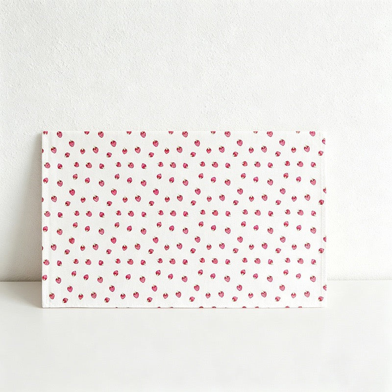 CouldNook Printed Cotton Tea Towel - Nordic Floral & Geometric Dining Napkin