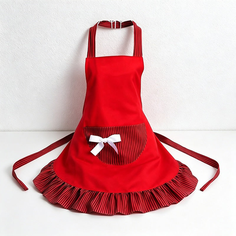 Bow Princess Backband Apron - Polyester Kitchen Apron