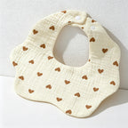CouldNook Premium Muslin Cotton Baby Bib - Reversible 6-Layer Petal Drool Apron（Set of 10）