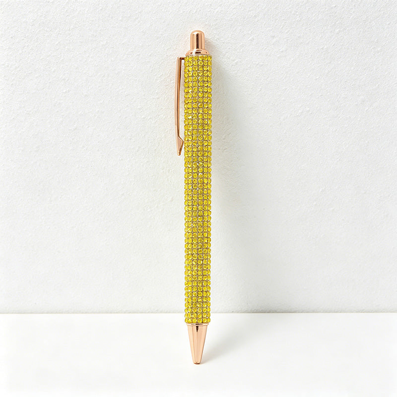 CouldNook Pen-Bling Bling Rhinestone Paved Retractable Metal Ballpoint Pen Luxury Gift Pen for Office School Wedding