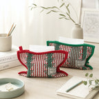 CouldNook Woven Cotton Car Tissue Case - Aesthetic Nordic Storage Case
