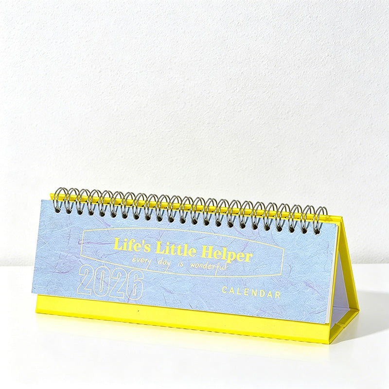 CouldNook Mini Desk Calendar - Minimalist English Desktop Calendar 2026-2025
