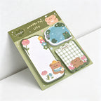 CouldNook Kawaii Animal Sticky Note Set - Cute 3-in-1 Journaling Memo Pad