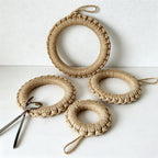 CouldNook Natural Jute Woven Trivet Ring - Rustic Hemp Pot Holder