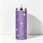 CouldNook 20oz Rhinestone Tumbler-Stainless Steel Vacuum Insulated Straight Body Tumbler with Straw