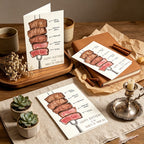 Funny Steak Doneness Greeting Card with Red Envelope, Humorous Meat Lover Greeting Card