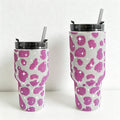 CouldNook 20/30oz Bling Rhinestone Car Tumbler - No Handle, Black Lid (Cow Print Series)