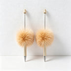 CouldNook Pen-Cute Pom Pom Beaded Ballpoint Pen DIY Creative Plush Ballpoint Pen for Gift & Office