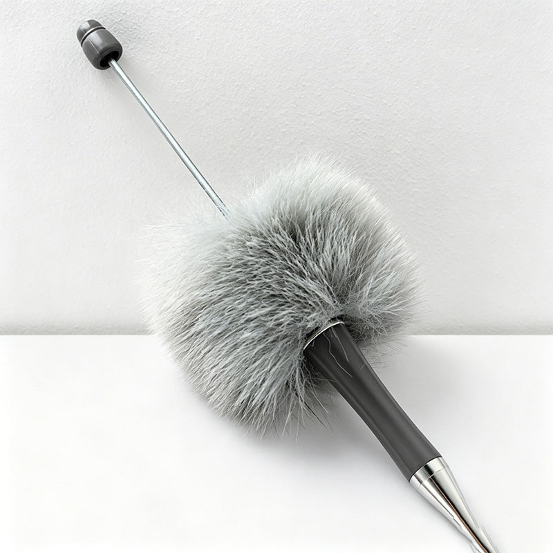 CouldNook Pen-Cute Pom Pom Beaded Ballpoint Pen DIY Creative Plush Ballpoint Pen for Gift & Office