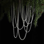 Iridescent Plastic Bead Garland Wall Decor - Christmas Tree Decoration Chain