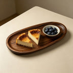 Acacia Wood Teardrop Serving Plates - 2 Sizes for Food, Tea & Stylish Display