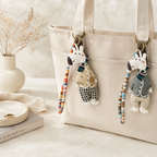 CouldNook Reindeer Fabric Charm - Aesthetic Artisan Bag Pendant