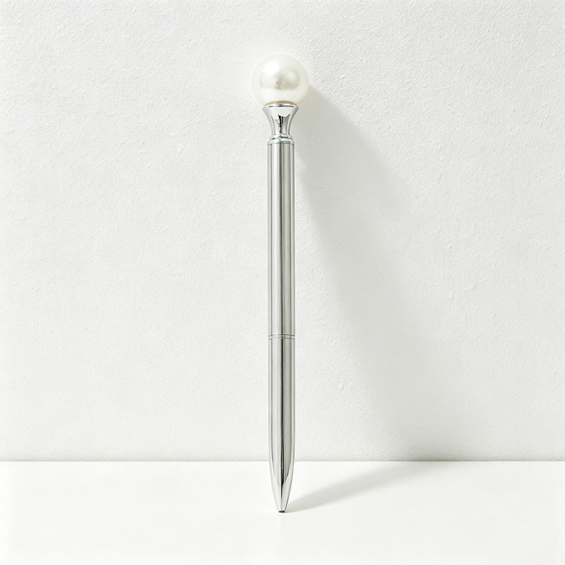 CouldNook Elegant Pearl Ballpoint Pen - Aesthetic Twist Metal Pen (1.0mm)
