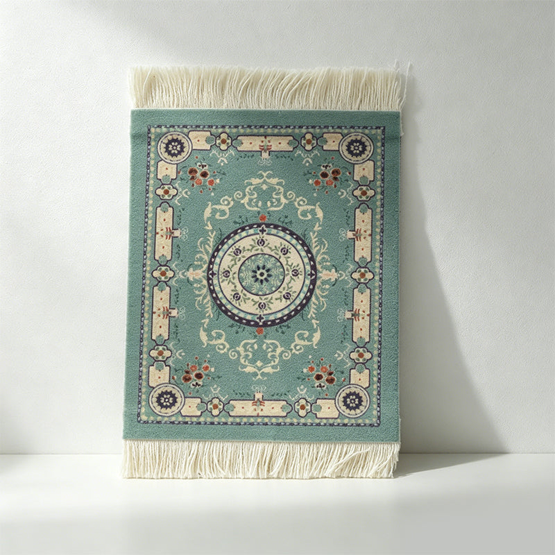 CouldNook Vintage Ethnic Tassel Placemat - Artistic Floral Insulation Pad