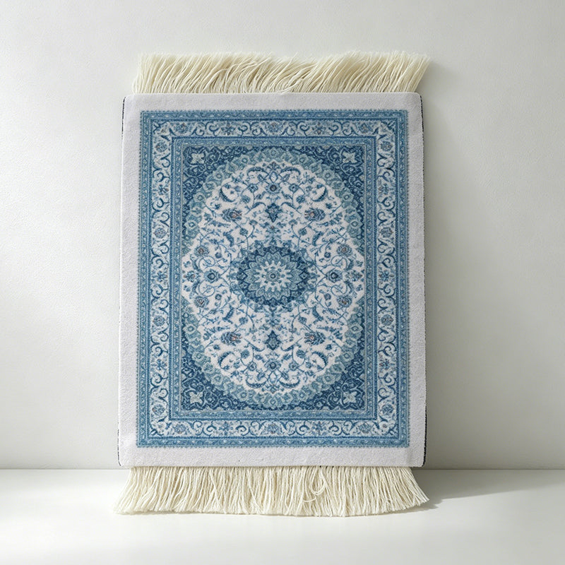 CouldNook Vintage Ethnic Tassel Placemat - Artistic Floral Insulation Pad