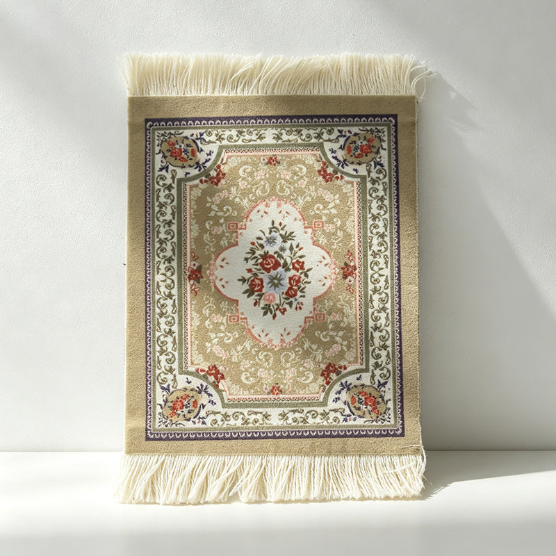 CouldNook Persian Style Tassel Coaster - Ethnic Motif Heat-Insulating Mat