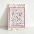 CouldNook Persian Style Tassel Coaster - Ethnic Motif Heat-Insulating Mat