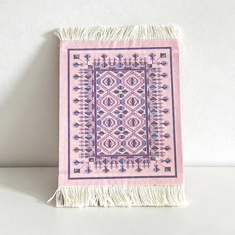 CouldNook Persian Style Tassel Coaster - Ethnic Motif Heat-Insulating Mat