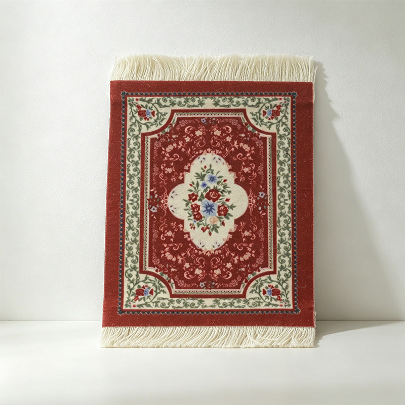 CouldNook Persian Style Tassel Coaster - Ethnic Motif Heat-Insulating Mat