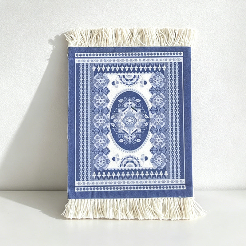 CouldNook Persian Style Tassel Coaster - Ethnic Motif Heat-Insulating Mat