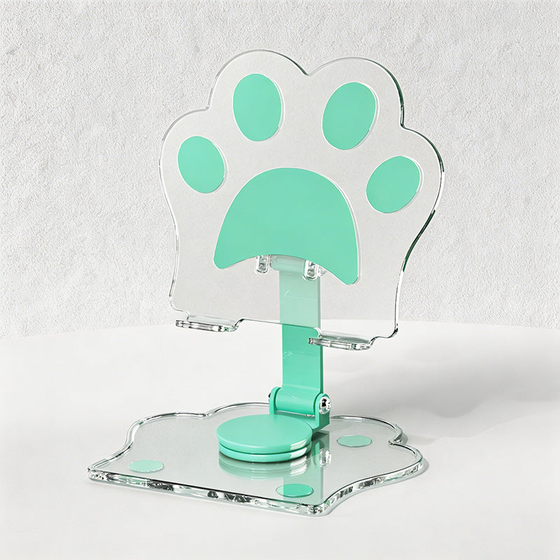 CouldNook Cute Cat Paw Acrylic Phone Stand - 360° Rotating Adjustable Holder