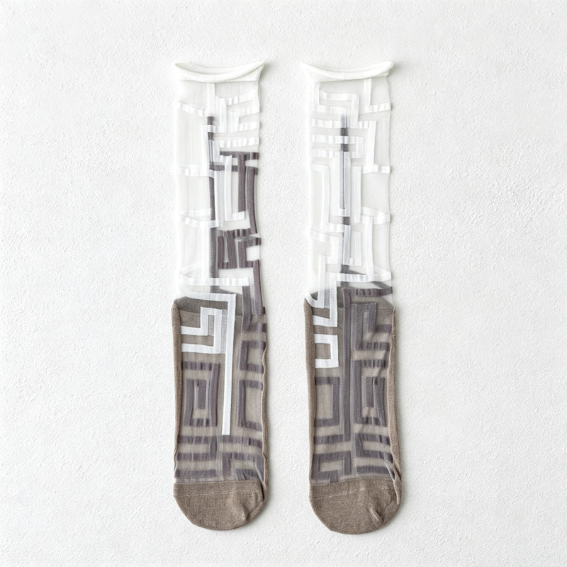 CouldNook Graphic Knee-High Socks-Knee High Length