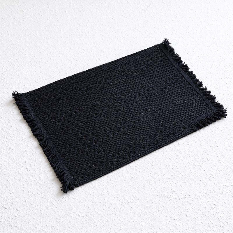 CouldNook Woven Placemat - Textured Patterns and Short Fringed Ends