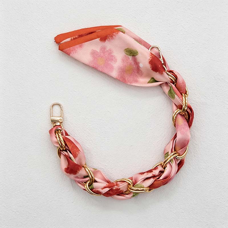 CouldNook Botanical Scarf Phone Wrist Strap - Upscale Anti‑Drop Lanyard